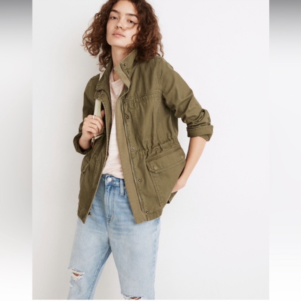 Madewell Dispatch Army Green Utility Safari Jacket Size S - Picture 2 of 8